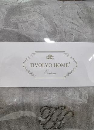 Набір рушників tivolyo home baroc gri трійка(сауна,особа,серветка)