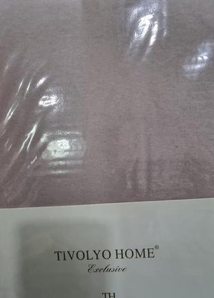 Простынь трикотажная tivolyo home kahve на резинке 160*200+наволочки 2-50*70