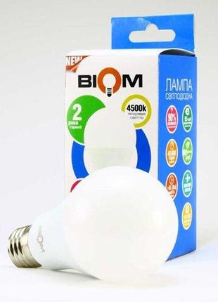 Светодиодная лампа biom bt-516 a60 15w e27 4500к матовая5 фото