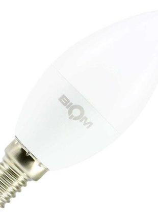 Светодиодная лампа biom bt-550 c37 4w e14 4500к матовая2 фото