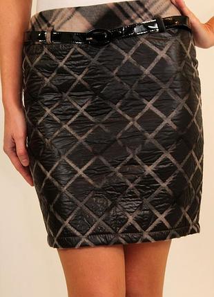 Юбка стеганная теплая