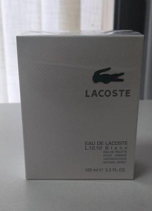 Чоловіча туалетна вода lacoste eau de l.12.12 blanc 100 ml