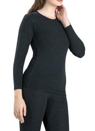 Жіноча термокофта чорна jiber l-xl одяг на зиму