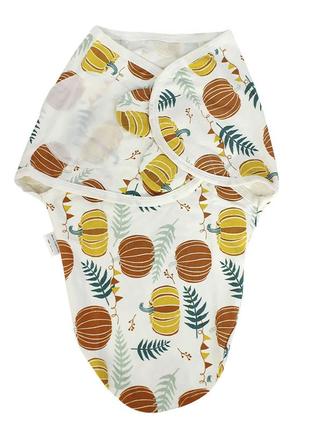 Пелюшка на липучках lesko lovely baby 027 s pumpkin (0-3 місяців) для новонароджених