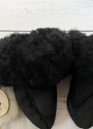 Рукавички дитячі з овечої шерсті , рукавички теплі дитячі, рукавички з овчини чорні