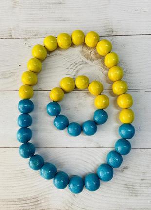 Набір прикрас в національному стилі, намисто та браслет