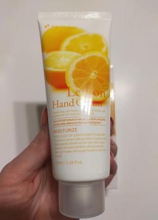 Крем для рук увлажняющий с экстрактом лимона 3w clinic lemon hand cream4 фото