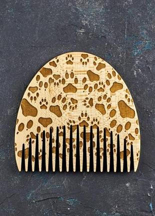 Гребінь для бороди лапки з натурального дерева