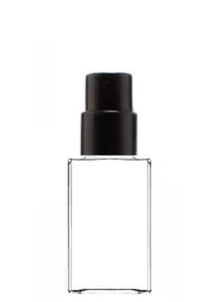 Прозрачный флакон для парфюмерии полимерный франк 50 мл. с пластиковым спреем черный1 фото