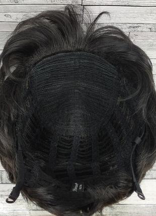 Парик черно-коричневый брюнет короткий короткая стрижка женский для женщин для...