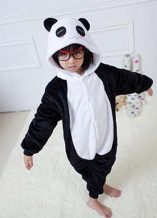 Кигуруми панда пижама для детей мальчиков и девочек на рост 112-120 размер 110 116