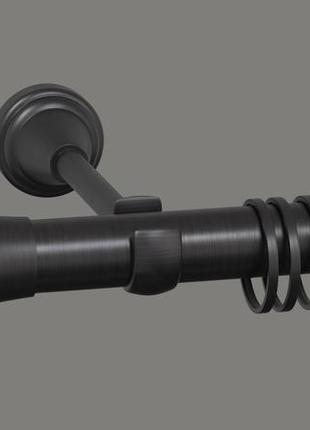 Карниз для штор однорядний металевий 19 мм, принц (колір маренго)