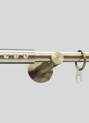 Карниз для штор металевий античний, однорядний19 мм (комплект) алюр кронштейн циліндр