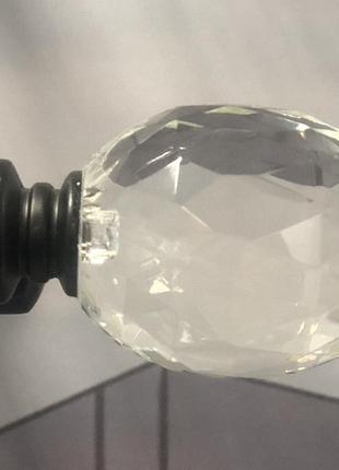 Наконечник на кованный карниз 25 мм шар кристалл (овальный)2 фото