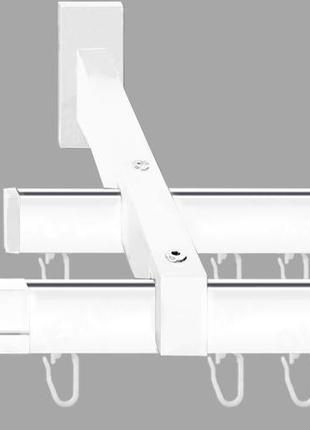 Карниз скарлайн двойной в сборе (белый)