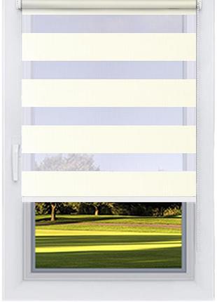 Рулонні штори день-ніч бежевий (вн-2701)