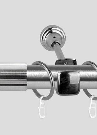 Карниз для штор металевий, однорядний 19 мм , модуло сталь