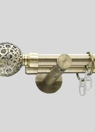 Карниз для штор металлический античный, двухрядный 19 мм (комплект) савона кронштейн цилиндр