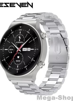 Мужские сенсорные умные смарт часы smart watch c12 серебристые. фитнес браслет трекер1 фото