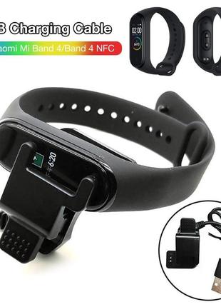 Зарядний пристрій xiaomi mi band 4 прищіпка 2pin / 4mm. зарядний заряд для xiaomi m42 фото