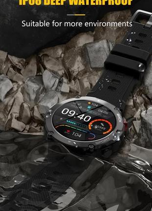 Мужские сенсорные умные смарт часы smart watch meda045-1s с тонометром, пульсометром. фитнес браслет трекер4 фото