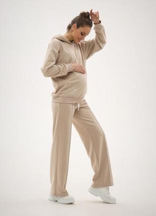 Спортивный костюм для беременных и кормящих бежевый2 фото