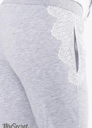 Нежный спортивный костюм для беременных и кормящих irhen st-39.031, серый меланж6 фото