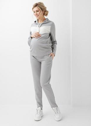 Спортивный костюм для беременных и кормящих серый 2005(6) 1360