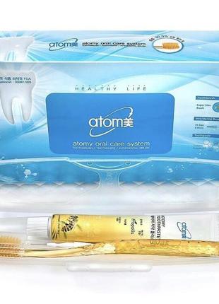 Система по уходу за полостью рта .в наборе : футляр , зубная паста 50 мл.,зубная щетка. корейская продукция