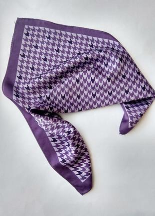 Шелковый платок , модный принт-гусиная лапка франция