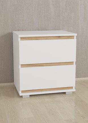 Тумбочка forte alicia ш 502 / 535 / р 390 білий-дуб крафт планки