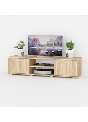 Тумбочка под тв forte molly 1400x361x403 дуб сонома