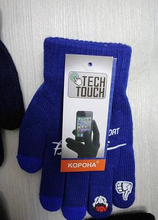Перчатки touch screen glover для мальчика (5-7 лет см.)  корона 2125000793948