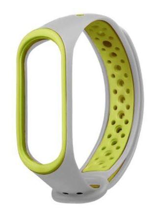 Браслет ремішок xiomi mi bi band 3/4/5/6 mi band comi сіро-салатовий