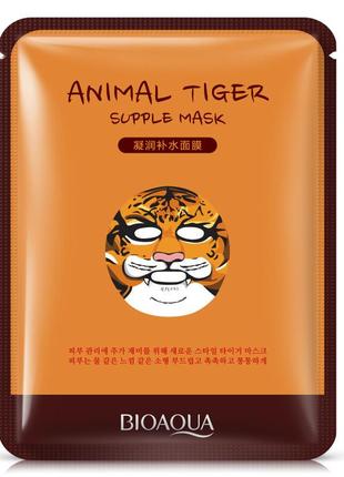 Маска-салфетка для лица тигр питательная bioaqua animal tiger mask (30г)