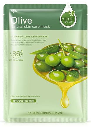 Маска-салфетка для лица с оливой питательная rorec olive (30г)