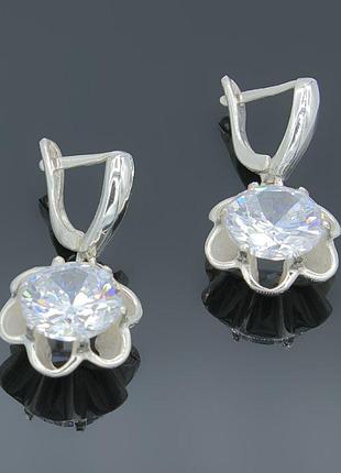 Серебряные серьги с султанитом 2