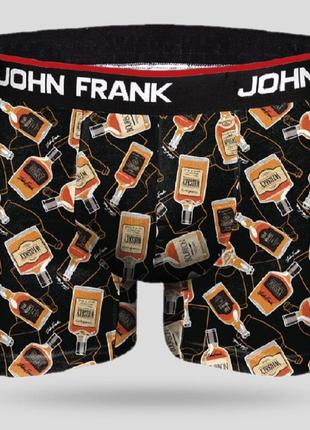 Труси чоловічі john frank чорні з віскі jfbd249