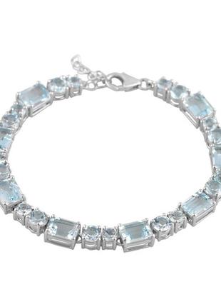 Серебряный браслет с натуральным топазом