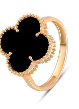 Женское золотое кольцо "клевер"