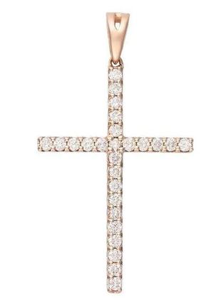 Золотий хрестик з діамантами
