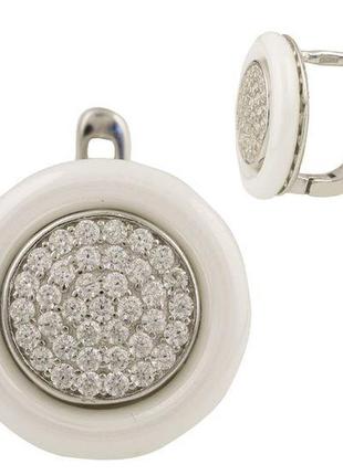 Серебряные серьги с керамикой