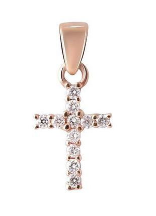 Золотий хрестик з діамантами