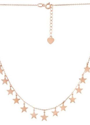 Женское золотое колье "звёзды"
