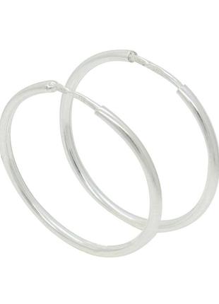 Срібні сережки кільця "конго 2.5 см"