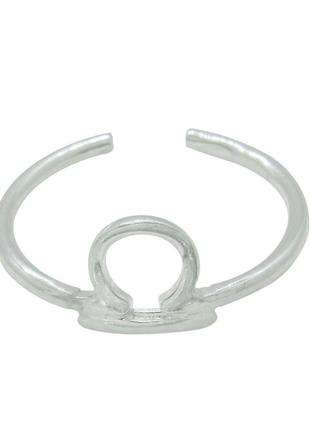 Серебряное безразмерное кольцо знак зодиака "весы (24 сентября - 23 октября)"