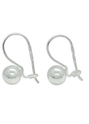Срібні сережки "кулька 6 мм"