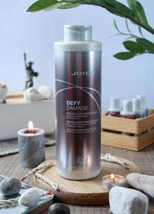 Defy damage joico 1 літр захисний кондиціонер для зміцнення дисульфідних зв'язків та стійкості кольору волосся1 фото