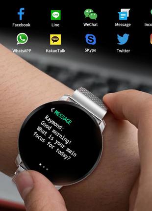 Cмарт-часы milanese strap smart watch cf68 золотистый6 фото