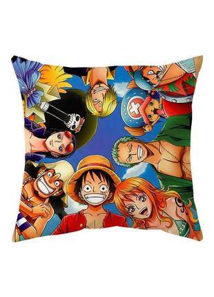 Подушка аниме ван пис большой куш one piece двухсторонняя 40*40 см p05302 фото